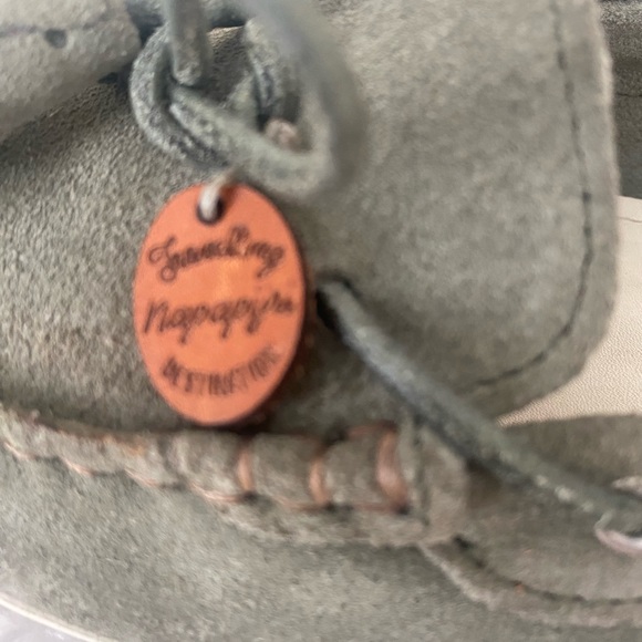 Napapijri Women’s Suede Boat Dock Style Sage Green Loafers Size 39/Size 8 US - Picture 5 of 15